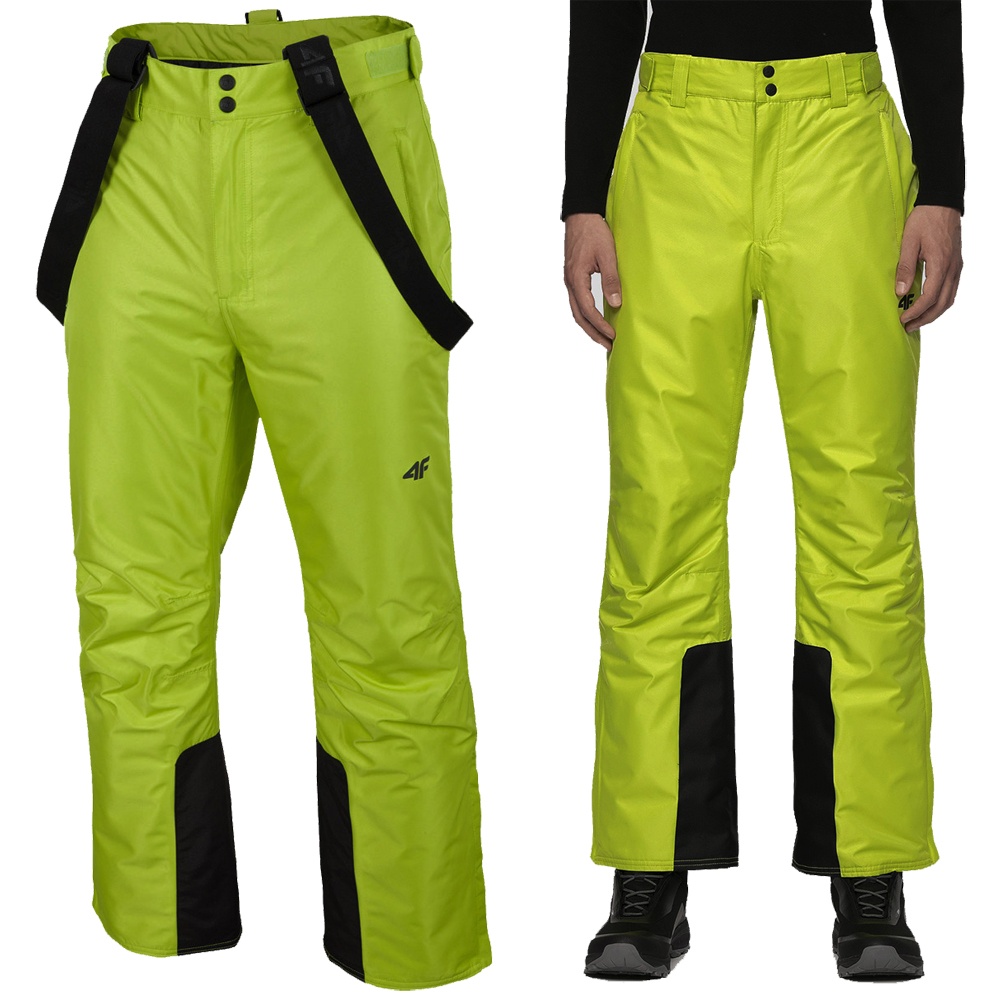 Męskie spodnie narciarskie 4F SPMN001 Soczysta zieleń