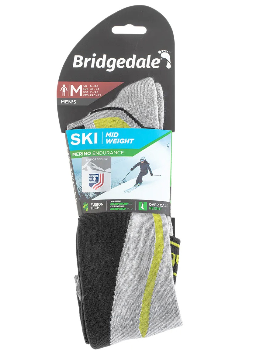 Męskie skarpety narciarskie Bridgedale Midweight Merino Performance grey/graphit