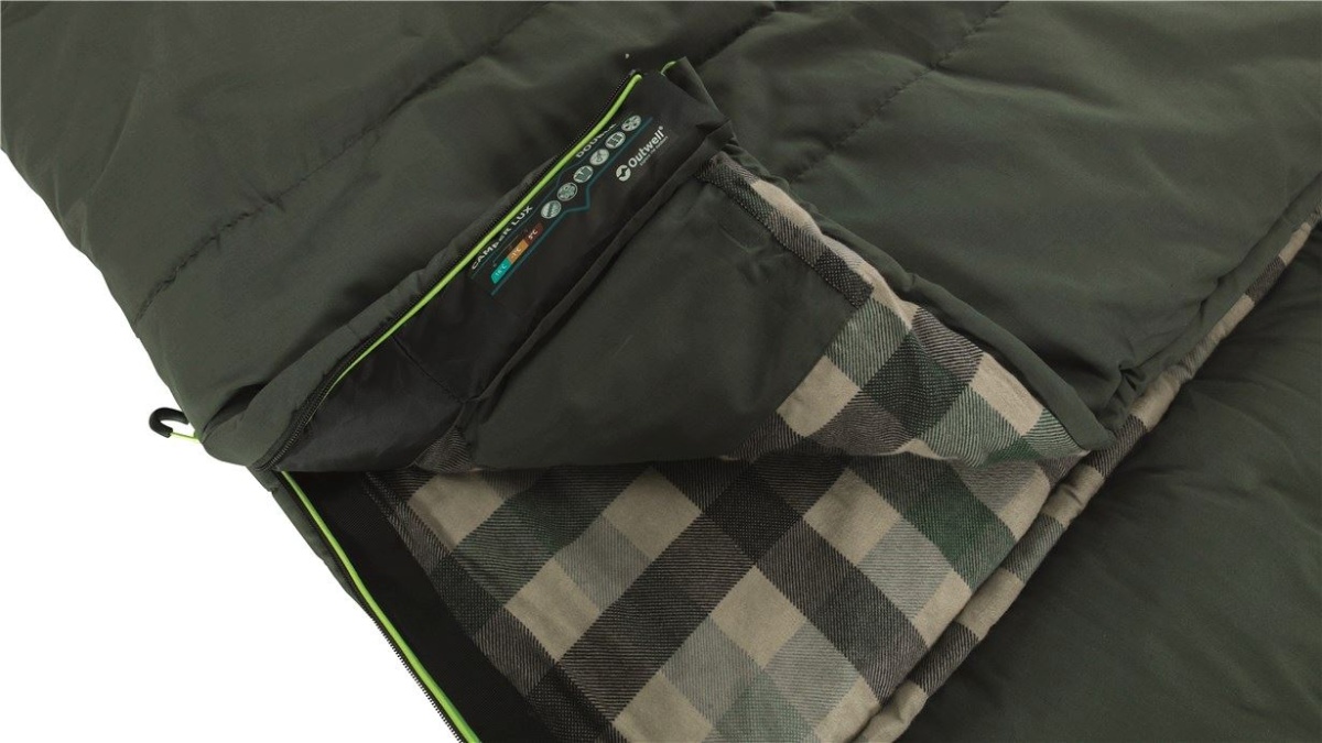 Śpiwór Outwell Camper Lux Double z poduszkami Forrest Green