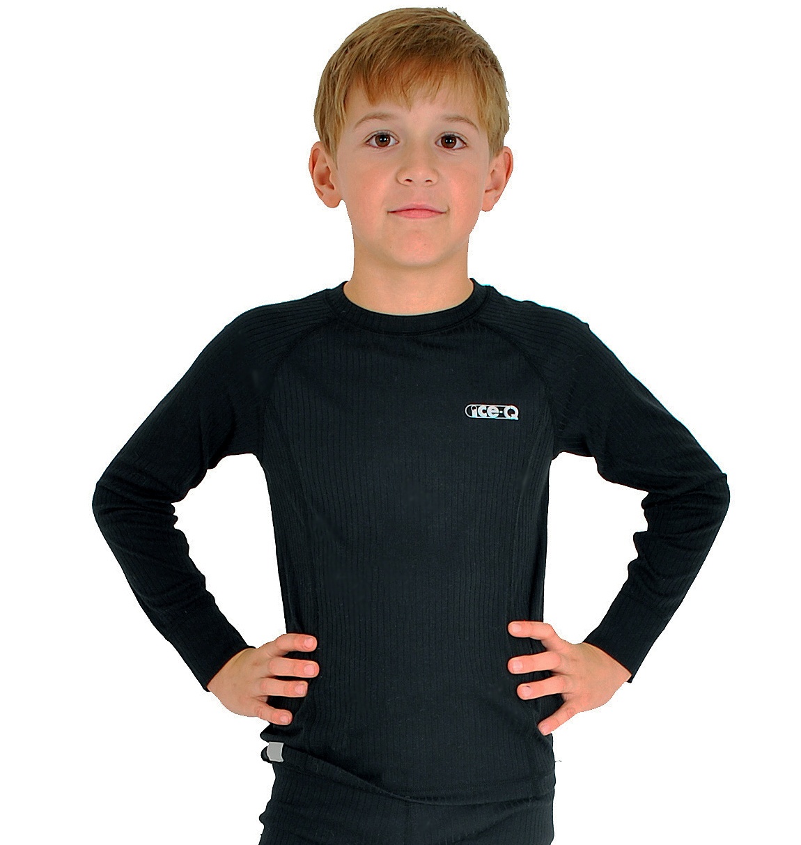 Juniorska koszulka termoaktywna Ice-Q Smart Kid Black