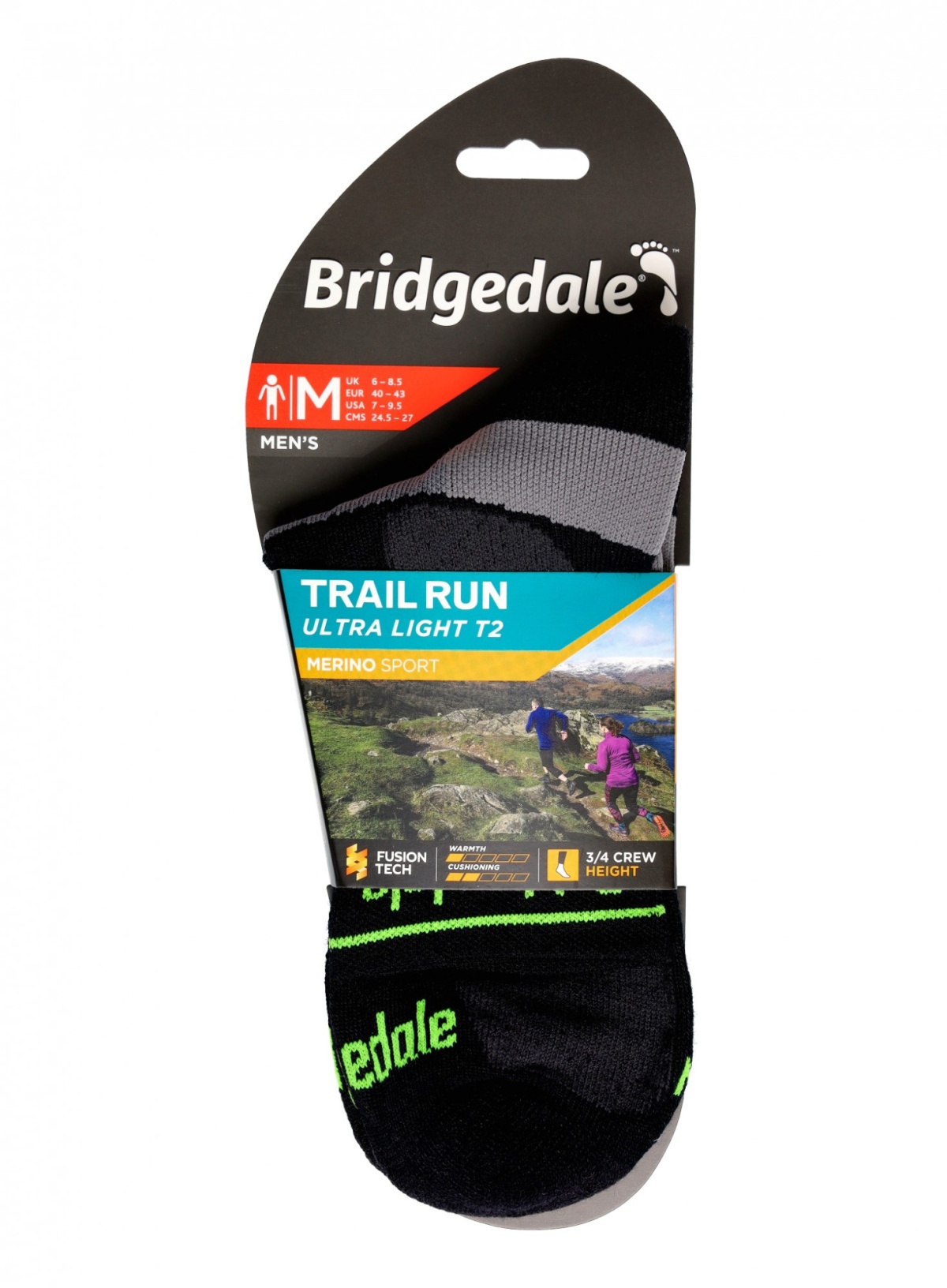 Męskie skarpety Trail Run Bridgedale Ultralight T2 Merino