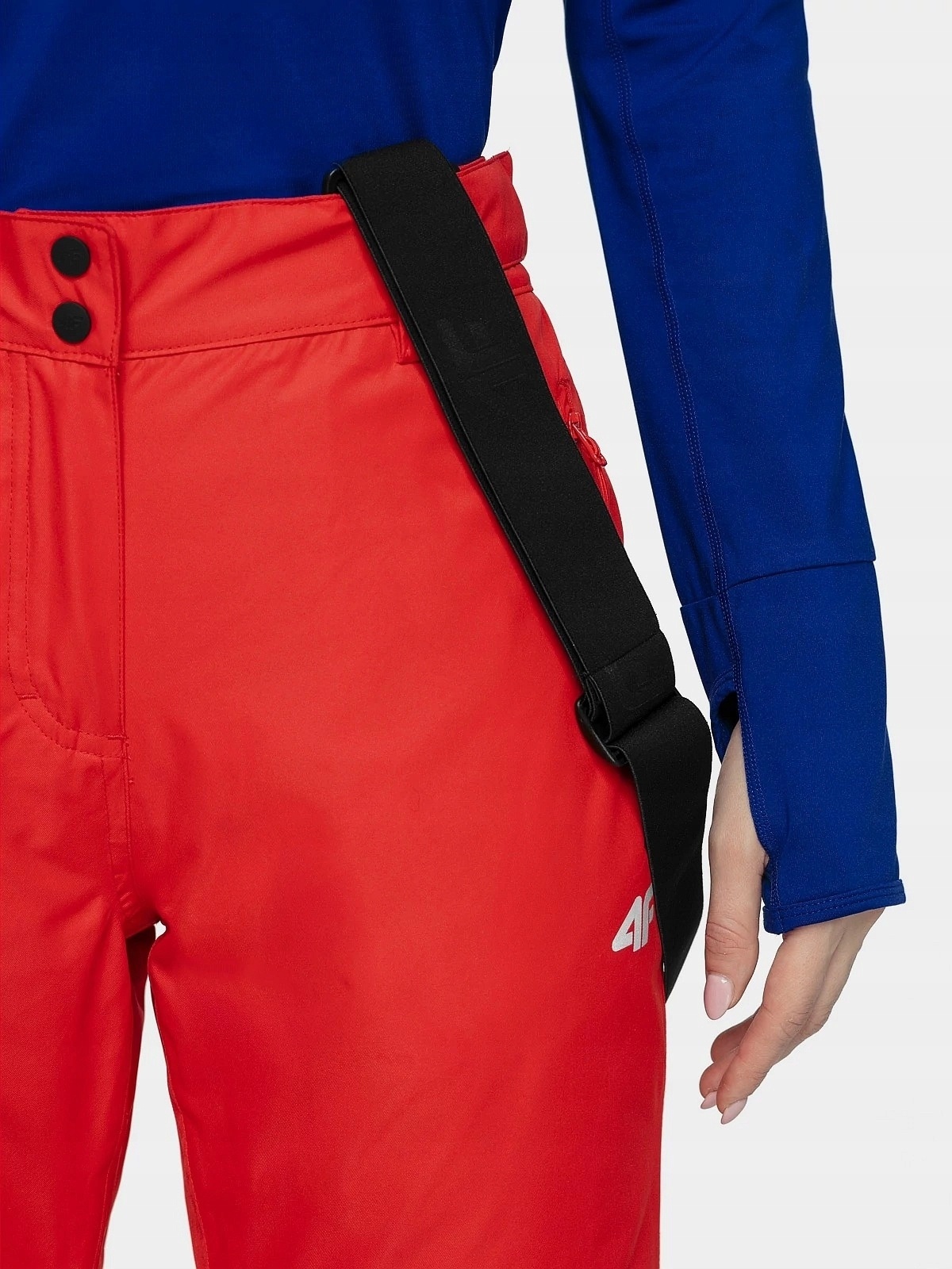 Damskie spodnie narciarskie 4F SPDN001 czerwony