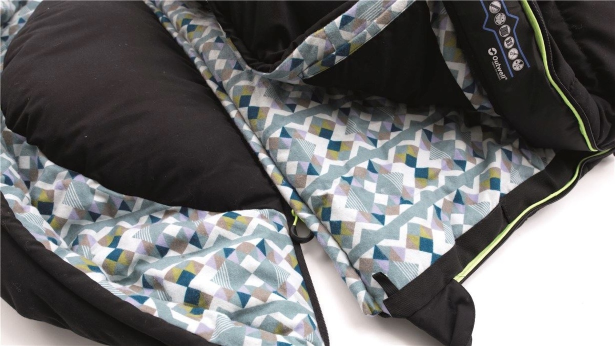 Śpiwór Outwell Camper Lux Double z poduszkami black