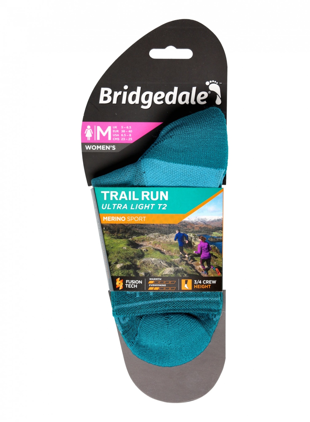 Damskie skarpety Trail Run Bridgedale Ultralight T2 Merino
