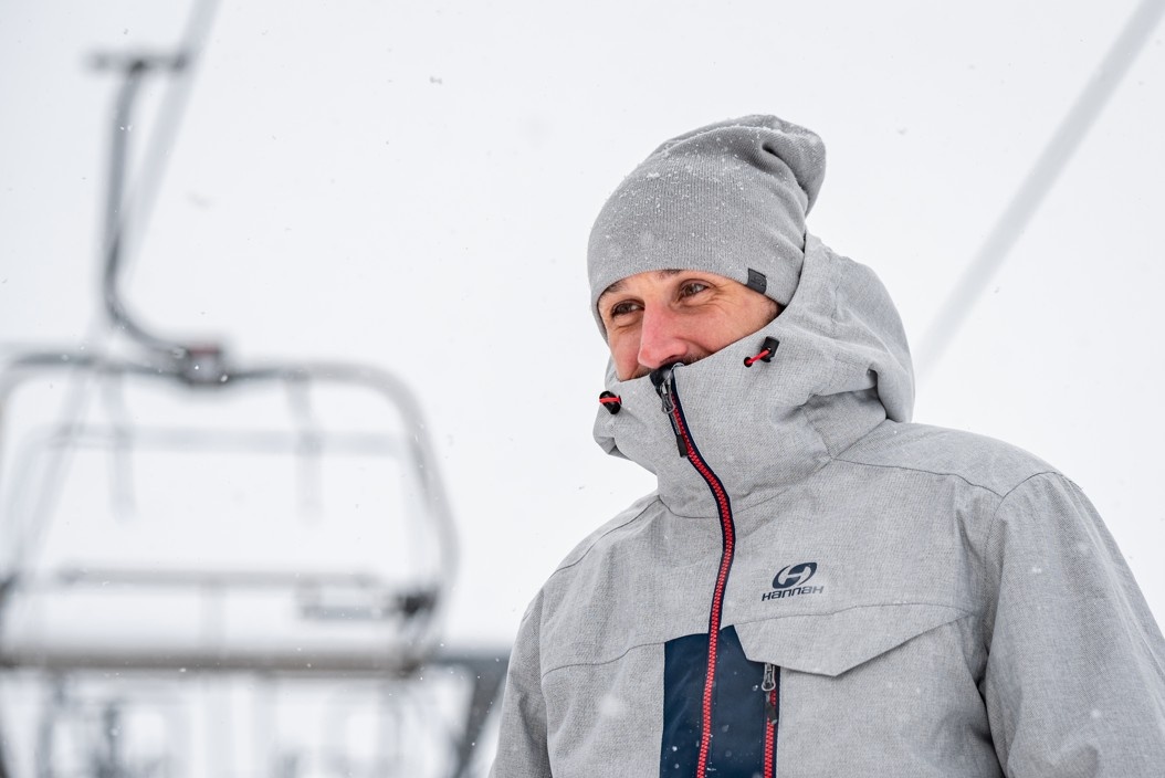 Męska kurtka narciarska Hannah Tiersen Light Grey 10000 mm